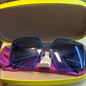 Emilio Pucci Blue Square Sunglasses